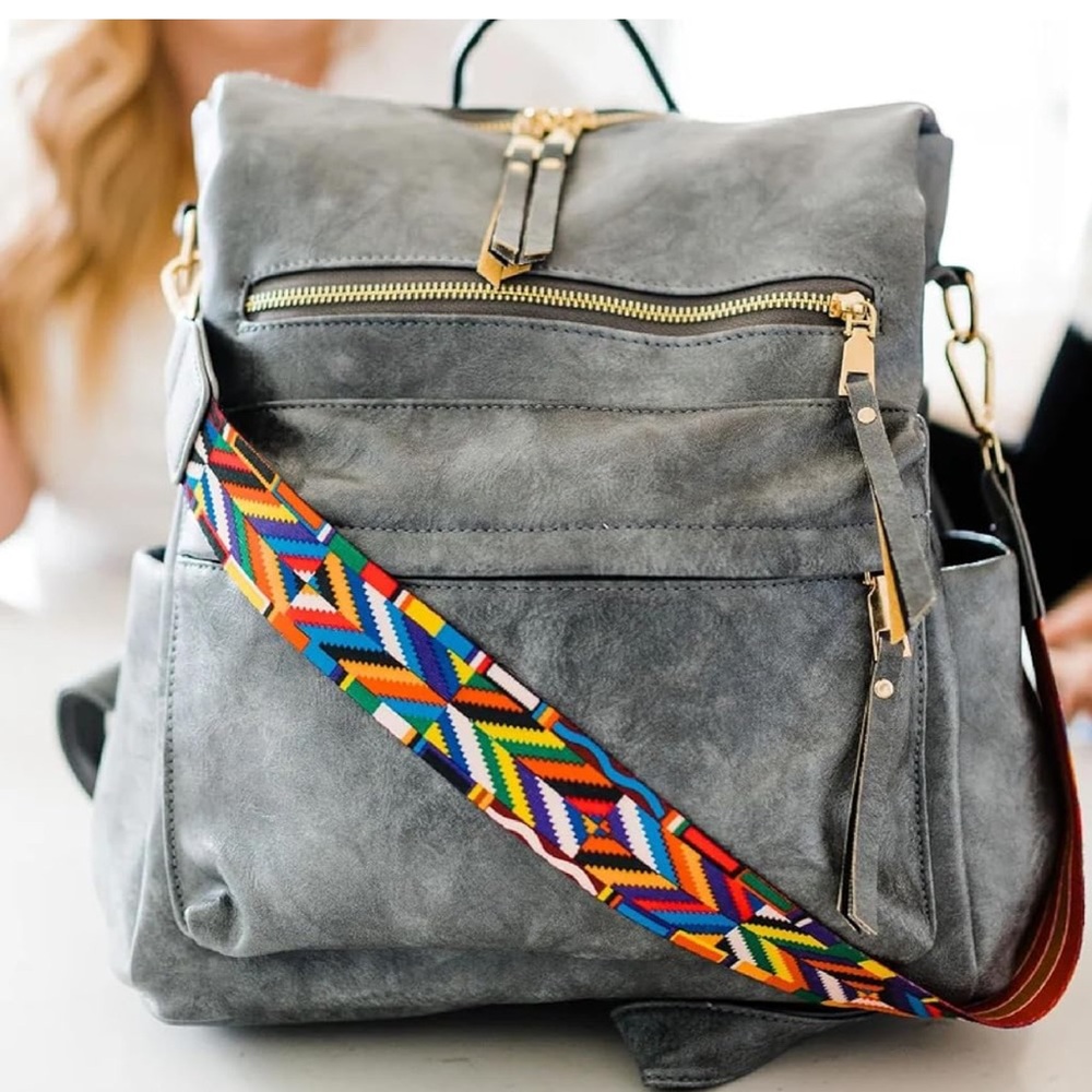 modern+chic Brielle Convertible Backpack, Grey - Picture 3 of 7